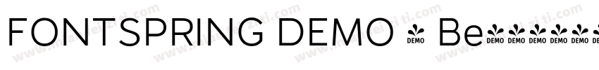 FONTSPRING DEMO - Be字体转换